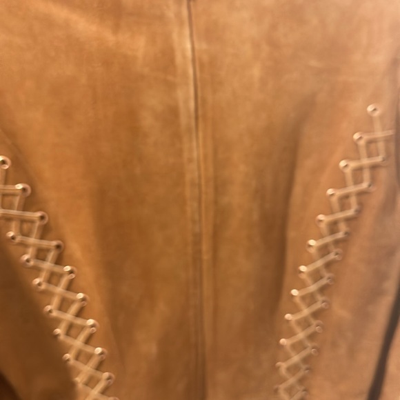 INTERMIX Brown Isaac Lace Up Suede Dress - Picture 9 of 11